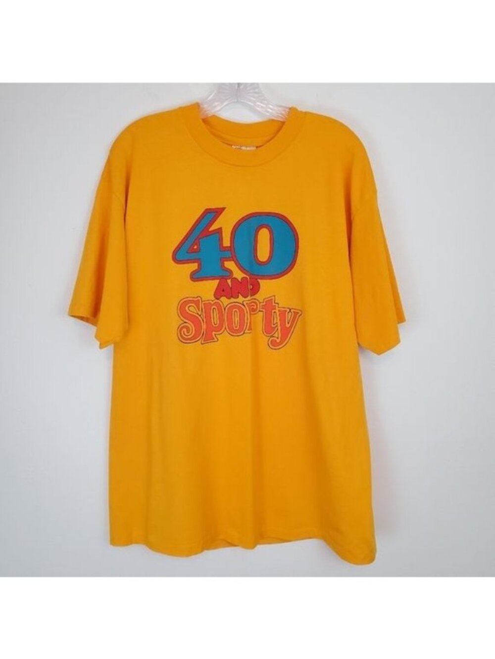 Vintage single stitch novelty tee 40 and Sporty birthday tee
